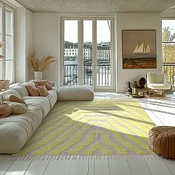 Alfombras de pelo largo - Callista Natural Cotton Shaggy (amarillo)