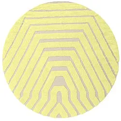 Alfombras redondeadas - Callista Natural Cotton Shaggy (amarillo)
