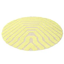 Alfombras redondeadas - Callista Natural Cotton Shaggy (amarillo)