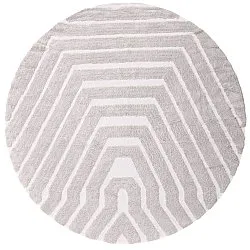 Alfombras redondeadas - Callista Natural Cotton Shaggy (gris pardo)