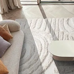 Alfombras de pelo largo - Cazorla Natural Cotton Shaggy (blanquecino)