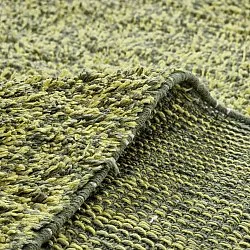 Alfombras de pelo largo - Celina Natural Cotton Shaggy (verde/amarillo)
