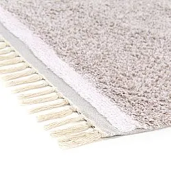 Alfombras de pelo largo - Celina Natural Cotton Shaggy (gris topo/lavanda)