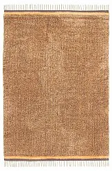 Alfombras de pelo largo - Celina Natural Cotton Shaggy (marrón/naranja)