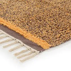 Alfombras de pelo largo - Celina Natural Cotton Shaggy (marrón/naranja)