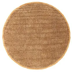 Alfombras redondeadas - Celina Natural Cotton Shaggy (marrón/naranja)