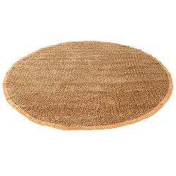 Alfombras redondeadas - Celina Natural Cotton Shaggy (marrón/naranja)