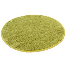 Alfombras redondeadas - Celina Natural Cotton Shaggy (verde/amarillo)
