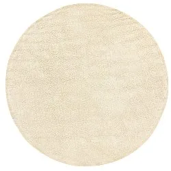 Alfombras redondeadas - Celina Natural Cotton Shaggy (blanco roto/beige)