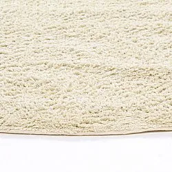 Alfombras redondeadas - Celina Natural Cotton Shaggy (blanco roto/beige)
