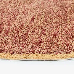 Alfombras redondeadas - Celina Natural Cotton Shaggy (rojo)