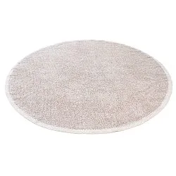 Alfombras redondeadas - Celina Natural Cotton Shaggy (gris topo/lavanda)