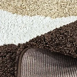 Alfombras de pelo largo - Chiniot (marrón/beige/blanco)