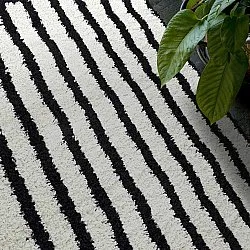 Alfombras de pelo largo - Cluny (blanco/negro)