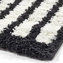 Alfombras de pelo largo - Cluny (blanco/negro)