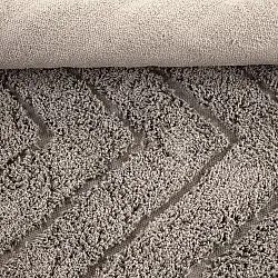 Alfombras redondeadas - Conara Natural Cotton Shaggy (gris pardo)