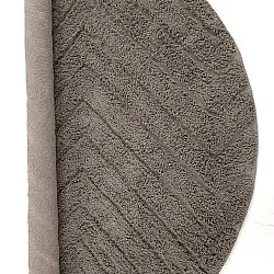 Alfombras redondeadas - Conara Natural Cotton Shaggy (gris pardo)