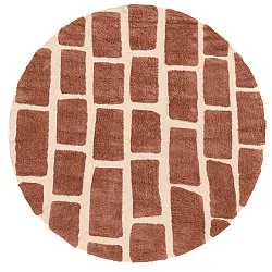 Alfombras redondeadas - Cyrus Natural Cotton Shaggy (marrón)