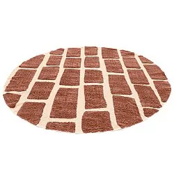 Alfombras redondeadas - Cyrus Natural Cotton Shaggy (marrón)