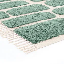 Alfombras de pelo largo - Cyrus Natural Cotton Shaggy (verde)