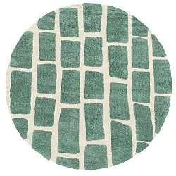 Alfombras redondeadas - Cyrus Natural Cotton Shaggy (verde)