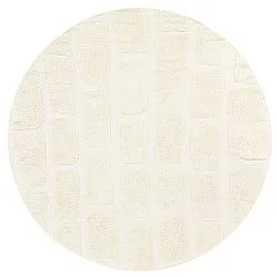 Alfombras redondeadas - Cyrus Natural Cotton Shaggy (blanquecino)