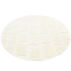 Alfombras redondeadas - Cyrus Natural Cotton Shaggy (blanquecino)