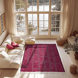 Alfombras de pelo largo - Cyrus Natural Cotton Shaggy (rojo)