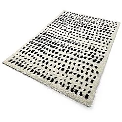 Alfombras de pelo largo - Dotty (negro/blanco)
