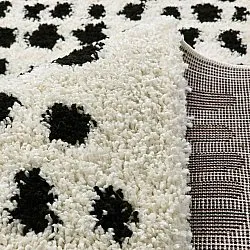 Alfombras de pelo largo - Dotty (negro/blanco)