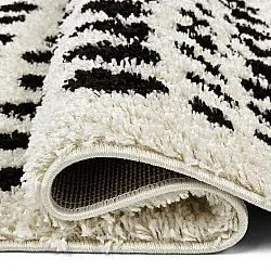 Alfombras de pelo largo - Dotty (negro/blanco)