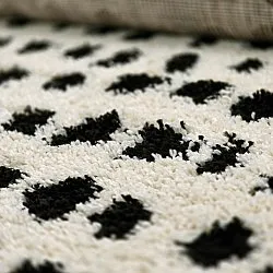 Alfombras de pelo largo - Dotty (negro/blanco)