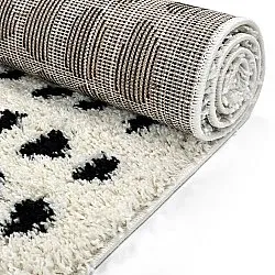 Alfombras de pelo largo - Dotty (negro/blanco)