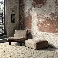 Alfombras de pelo largo - Fassale Hand Woven Wool Shaggy (crema)