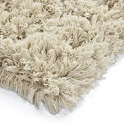 Alfombras de pelo largo - Fassale Hand Woven Wool Shaggy (crema)