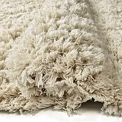 Alfombras de pelo largo - Fassale Hand Woven Wool Shaggy (crema)