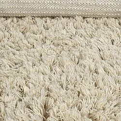 Alfombras de pelo largo - Fassale Hand Woven Wool Shaggy (crema)