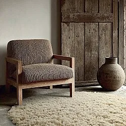 Alfombras redondeadas - Fassale Hand Woven Wool Shaggy (crema)