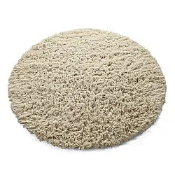 Alfombras redondeadas - Fassale Hand Woven Wool Shaggy (crema)