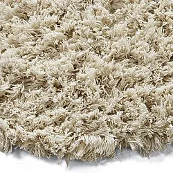 Alfombras redondeadas - Fassale Hand Woven Wool Shaggy (crema)