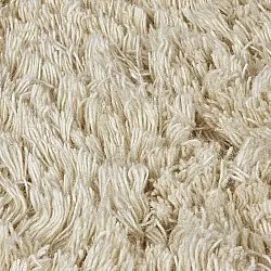 Alfombras redondeadas - Fassale Hand Woven Wool Shaggy (crema)
