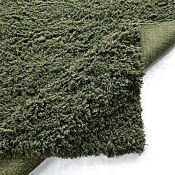 Alfombras de pelo largo - Fassale Hand Woven Wool Shaggy (verde musgo)
