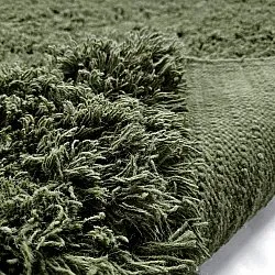 Alfombras de pelo largo - Fassale Hand Woven Wool Shaggy (verde musgo)