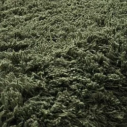 Alfombras de pelo largo - Fassale Hand Woven Wool Shaggy (verde musgo)