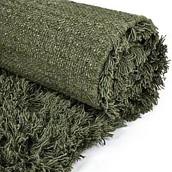 Alfombras de pelo largo - Fassale Hand Woven Wool Shaggy (verde musgo)