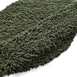 Alfombras redondeadas - Fassale Hand Woven Wool Shaggy (verde musgo)