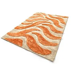 Alfombras de pelo largo - Fergana (crema/naranja)