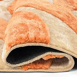 Alfombras de pelo largo - Fergana (crema/naranja)