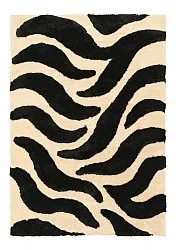 Alfombras de pelo largo - Fergana (crema/negro)