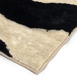 Alfombras de pelo largo - Fergana (crema/negro)